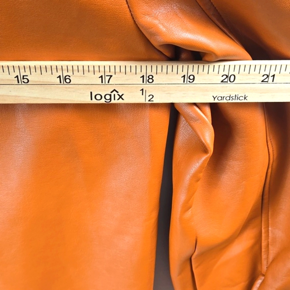 French Connection Womens Crolenda Vegan Leather Glazed Ginger Blouce Sz 4 - NWT - Picture 10 of 11